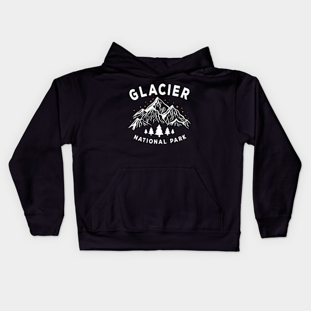 glacier national park mountains Kids Hoodie by hardy 